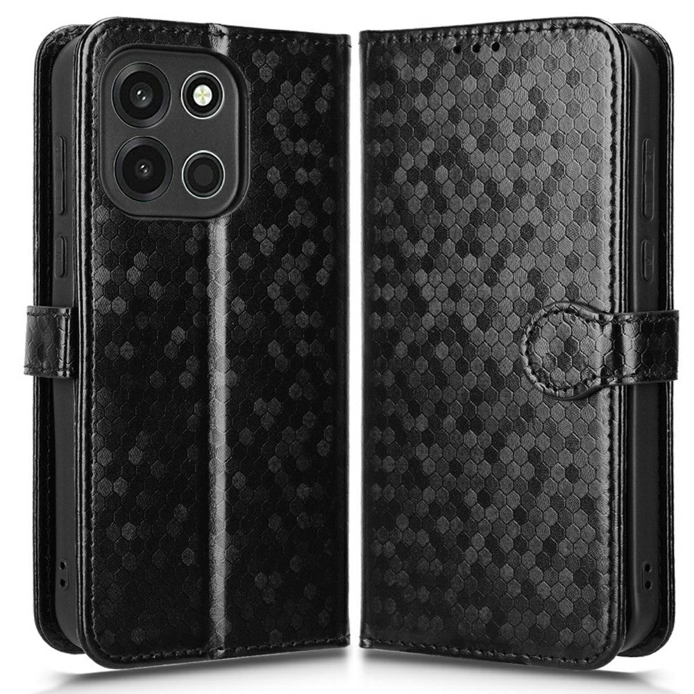 Plånboksfodral för OnePlus Nord 6 5G / Turbo 6 5G, prickigt mönster, avtryck i PU-läder med handledsrem