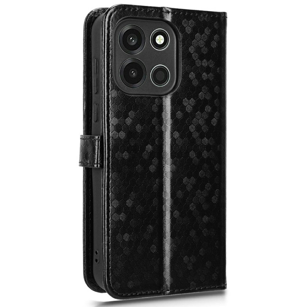 Plånboksfodral för OnePlus Nord 6 5G / Turbo 6 5G, prickigt mönster, avtryck i PU-läder med handledsrem