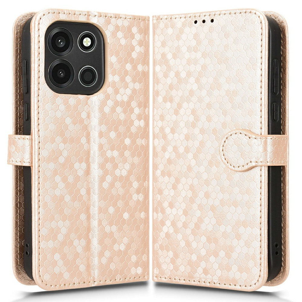 Plånboksfodral för OnePlus Nord 6 5G / Turbo 6 5G, prickigt mönster, avtryck i PU-läder med handledsrem