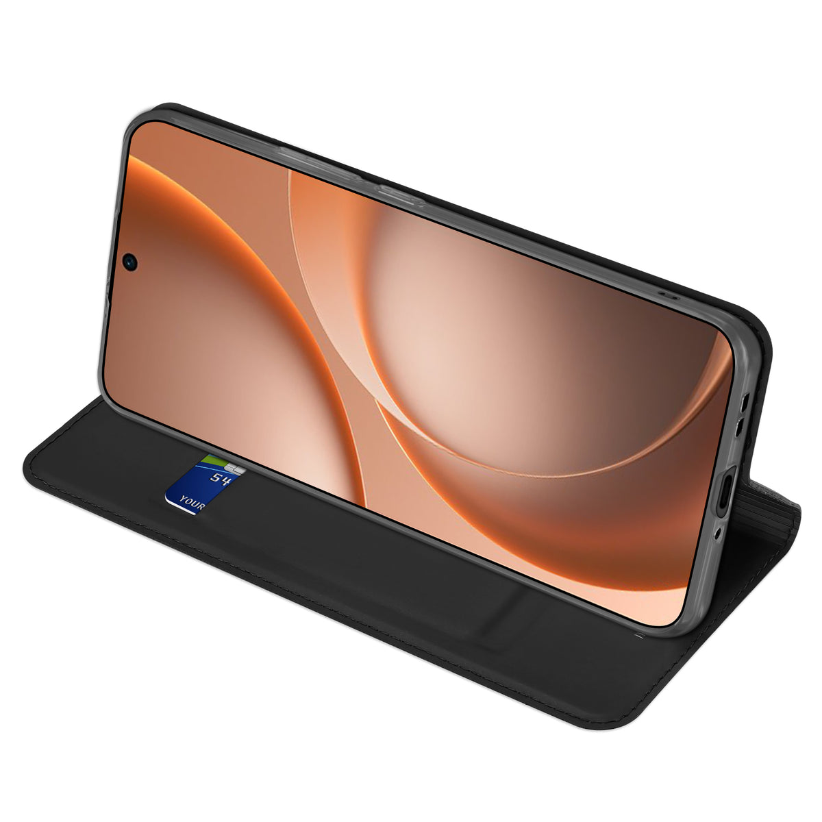 DUX DUCIS för Oppo Find X9s 5G / Find X9 5G-skal Skin Pro-serien Läder Stativfodral Korthållare