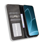 For Oppo F33 Pro 5G Leather Case Wallet Stand Retro Texture Phone Cover