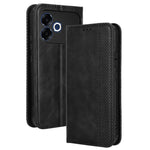 For Oppo F33 Pro 5G Leather Case Wallet Stand Retro Texture Phone Cover