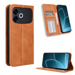 For Oppo F33 Pro 5G Leather Case Wallet Stand Retro Texture Phone Cover