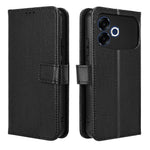 For Oppo F33 Pro 5G Leather Wallet Case with Strap Diamond Texture Phone Cover