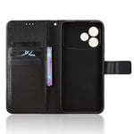 For Oppo F33 Pro 5G Leather Wallet Case with Strap Diamond Texture Phone Cover