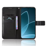 For Oppo F33 Pro 5G Leather Wallet Case with Strap Diamond Texture Phone Cover