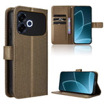 For Oppo F33 Pro 5G Leather Wallet Case with Strap Diamond Texture Phone Cover