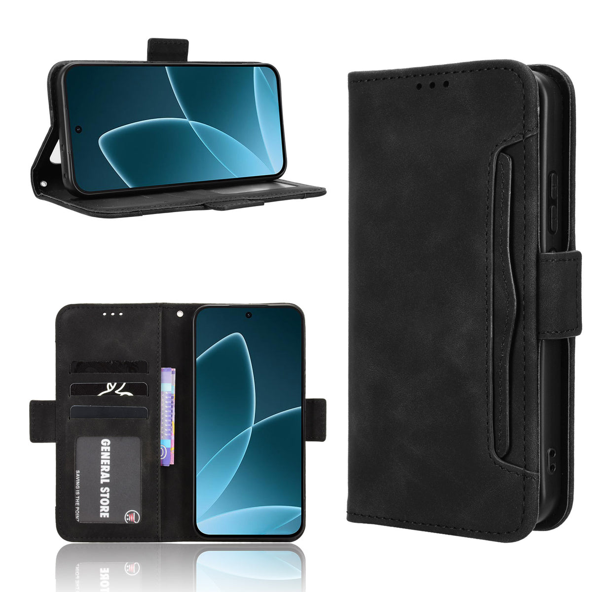 For Oppo F33 Pro 5G Leather Case Phone Wallet Cover with Multiple Card Slots