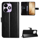 For Oppo A6t 4G / Oppo A6t 5G / Oppo A6t Pro 4G / Oppo A6x 5G (India) / Oppo A6 4G / Oppo A6 5G (Global) / Oppo A6c 4G PU Leather Case with Strap Crazy Horse Texture Phone Wallet Cover