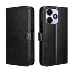 For Oppo A6t 4G / Oppo A6t 5G / Oppo A6t Pro 4G / Oppo A6x 5G (India) / Oppo A6 4G / Oppo A6 5G (Global) / Oppo A6c 4G PU Leather Case with Strap Crazy Horse Texture Phone Wallet Cover