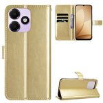 For Oppo A6t 4G / Oppo A6t 5G / Oppo A6t Pro 4G / Oppo A6x 5G (India) / Oppo A6 4G / Oppo A6 5G (Global) / Oppo A6c 4G PU Leather Case with Strap Crazy Horse Texture Phone Wallet Cover