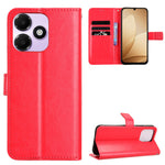 For Oppo A6t 4G / Oppo A6t 5G / Oppo A6t Pro 4G / Oppo A6x 5G (India) / Oppo A6 4G / Oppo A6 5G (Global) / Oppo A6c 4G PU Leather Case with Strap Crazy Horse Texture Phone Wallet Cover