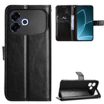 Til Oppo F33 Pro 5G PU lædercover med rem Crazy Horse tekstur telefonpungscover