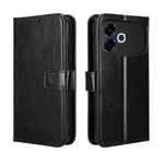 Til Oppo F33 Pro 5G PU lædercover med rem Crazy Horse tekstur telefonpungscover