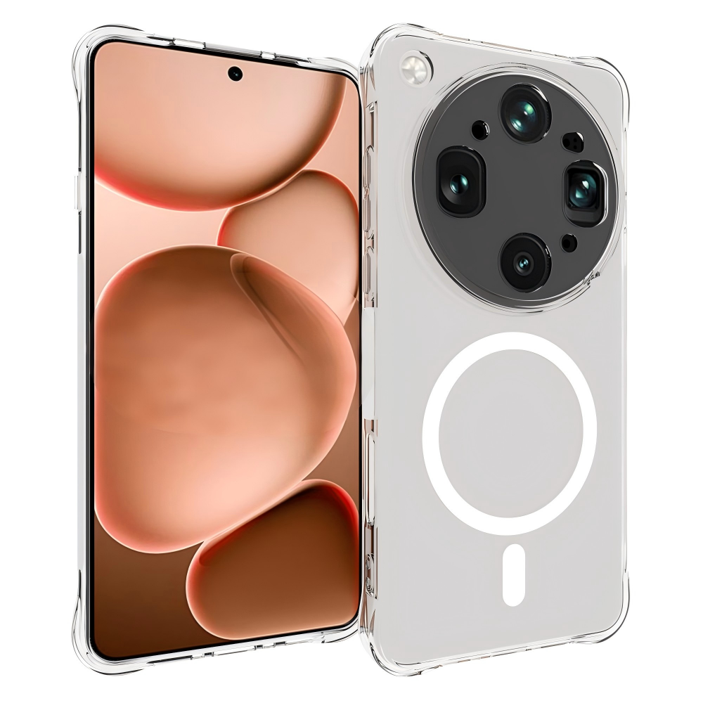 WANLONFENG for Oppo Find X9 Ultra 5G WL1 Series 2.0mm Magnetic Case Clear TPU Phone Back Cover with 2Pcs Screen Films