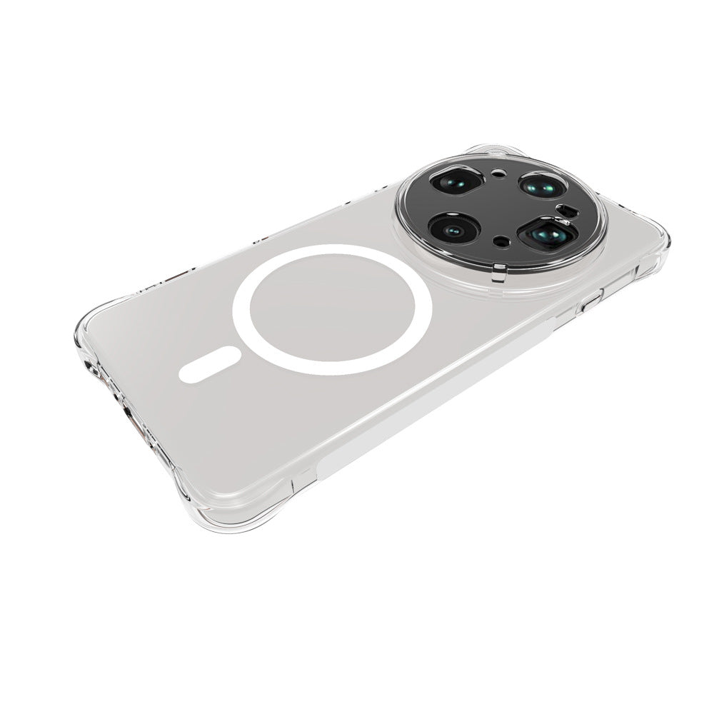 WANLONFENG for Oppo Find X9 Ultra 5G WL1 Series 2.0mm Magnetic Case Clear TPU Phone Back Cover with 2Pcs Screen Films