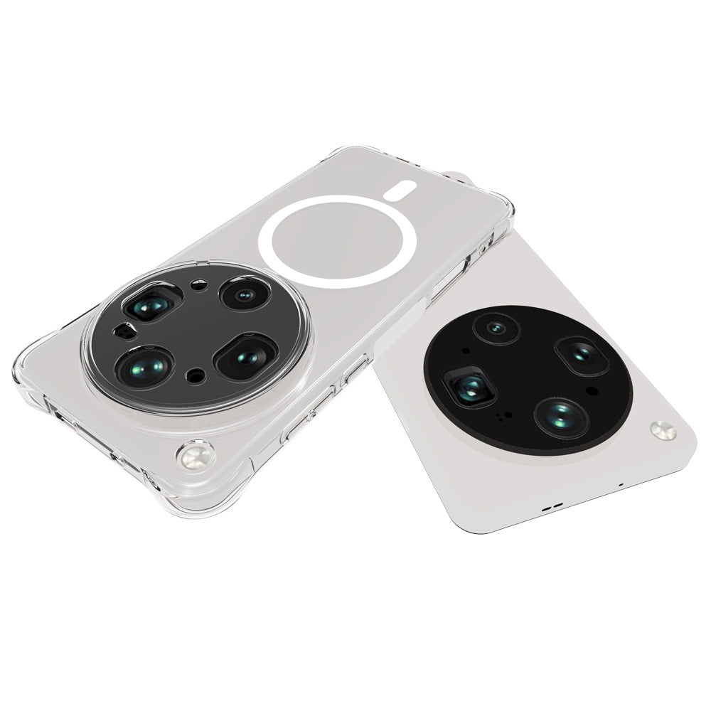 WANLONFENG for Oppo Find X9 Ultra 5G WL1 Series 2.0mm Magnetic Case Clear TPU Phone Back Cover with 2Pcs Screen Films