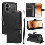 For Honor 600 Pro 5G / Honor 600 5G Leather Wallet Case with Strap Solid Color Phone Stand Cover