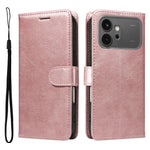 For Honor 600 Pro 5G / Honor 600 5G Leather Wallet Case with Strap Solid Color Phone Stand Cover