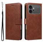 For Honor 600 Pro 5G / Honor 600 5G Leather Wallet Case with Strap Solid Color Phone Stand Cover