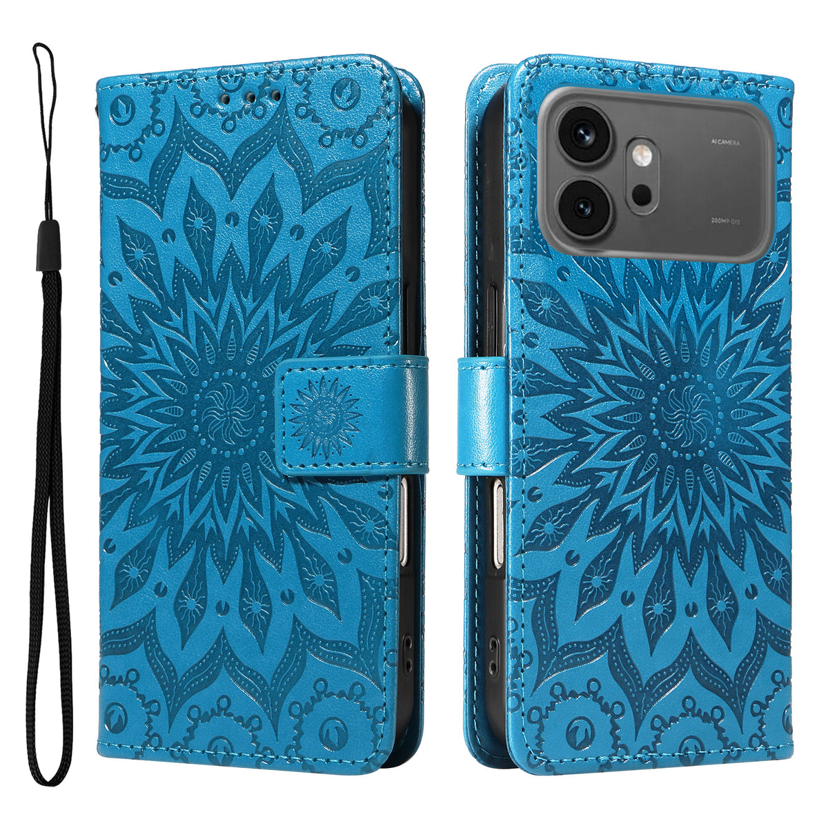 For Honor 600 Pro 5G / Honor 600 5G Leather Wallet Case Sunflower Imprinted Phone Cover
