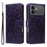 For Honor 600 Pro 5G / Honor 600 5G Leather Wallet Case Sunflower Imprinted Phone Cover