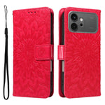 For Honor 600 Pro 5G / Honor 600 5G Leather Wallet Case Sunflower Imprinted Phone Cover