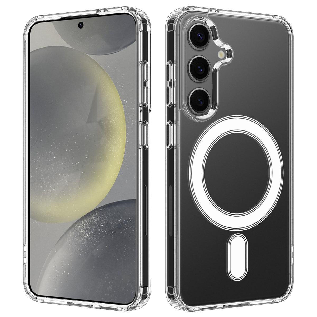 For Samsung Galaxy A27 5G Clear Phone Magnetic Case TPU + Acrylic Back Cover