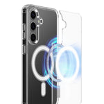 For Samsung Galaxy A27 5G Clear Phone Magnetic Case TPU + Acrylic Back Cover