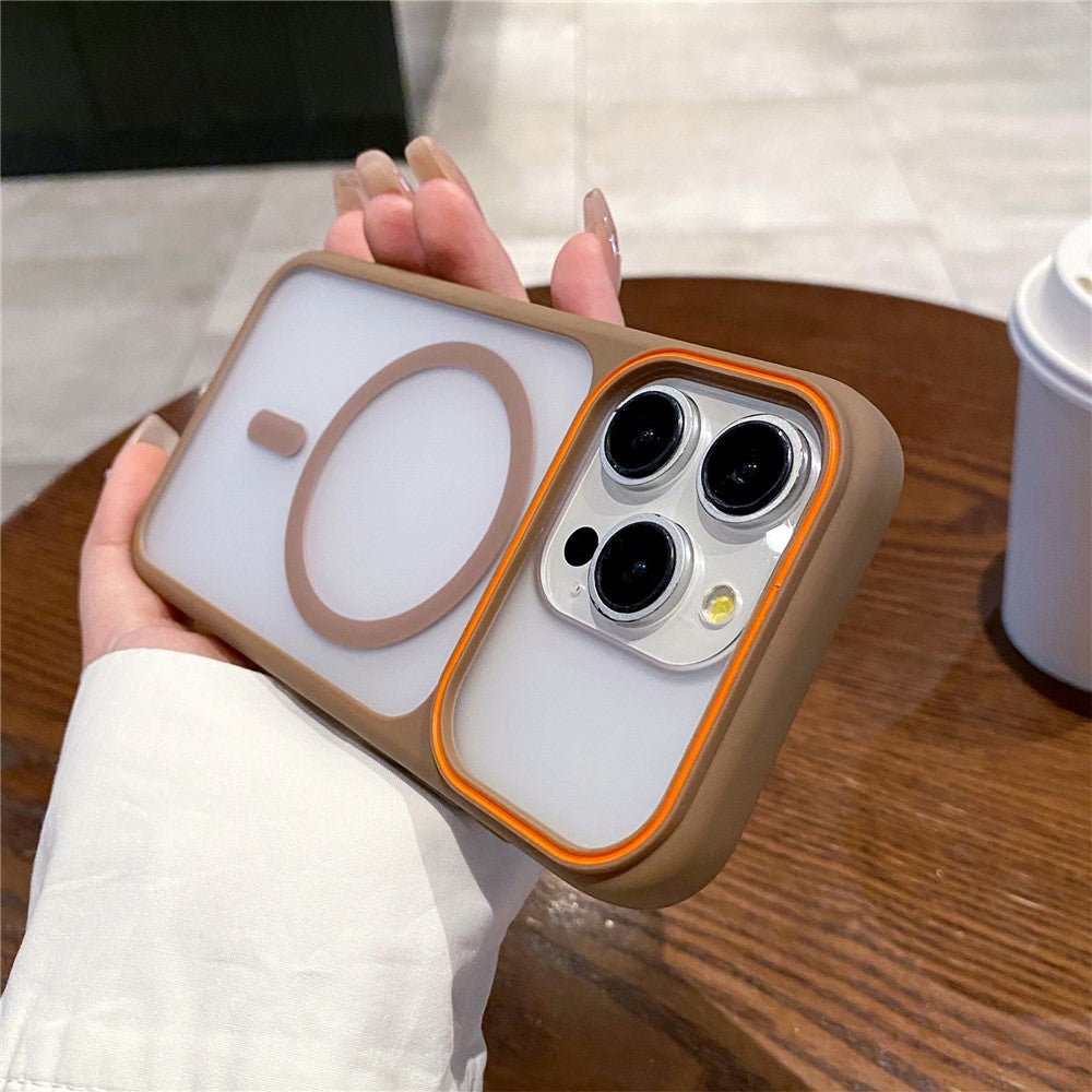 Til iPhone 15 Pro Magnetisk Cover Stort Visningsvindue TPU + PC Stødsikkert Telefoncover