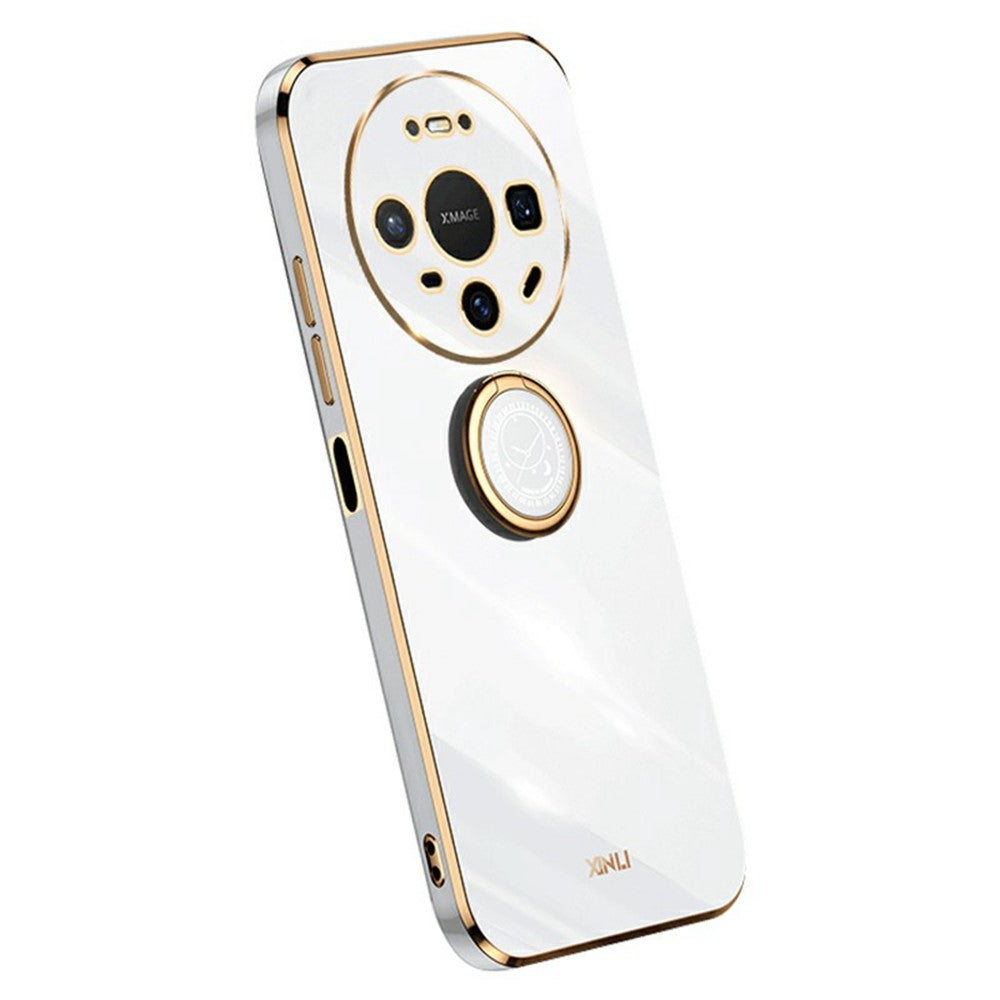 XINLI For Huawei Mate 80 Case Ring Kickstand Electroplating TPU Phone Cover