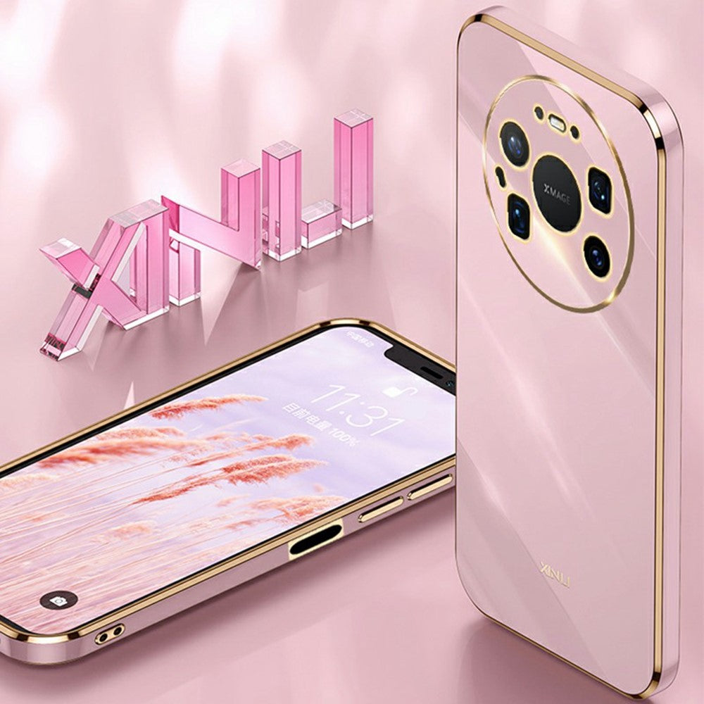 XINLI For Huawei Mate 80 Pro Max Case TPU Phone Cover with Electroplating Frame