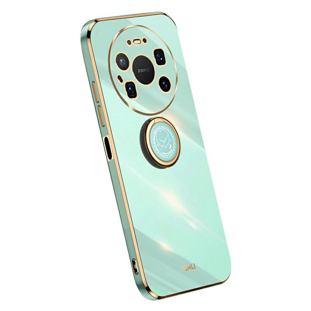 XINLI For Huawei Mate 80 Pro Max Case Ring Kickstand Electroplating TPU Phone Cover