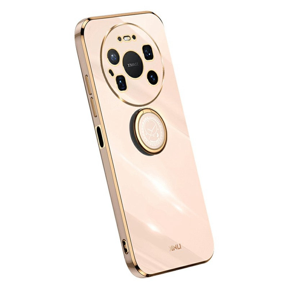 XINLI For Huawei Mate 80 Pro Max Case Ring Kickstand Electroplating TPU Phone Cover