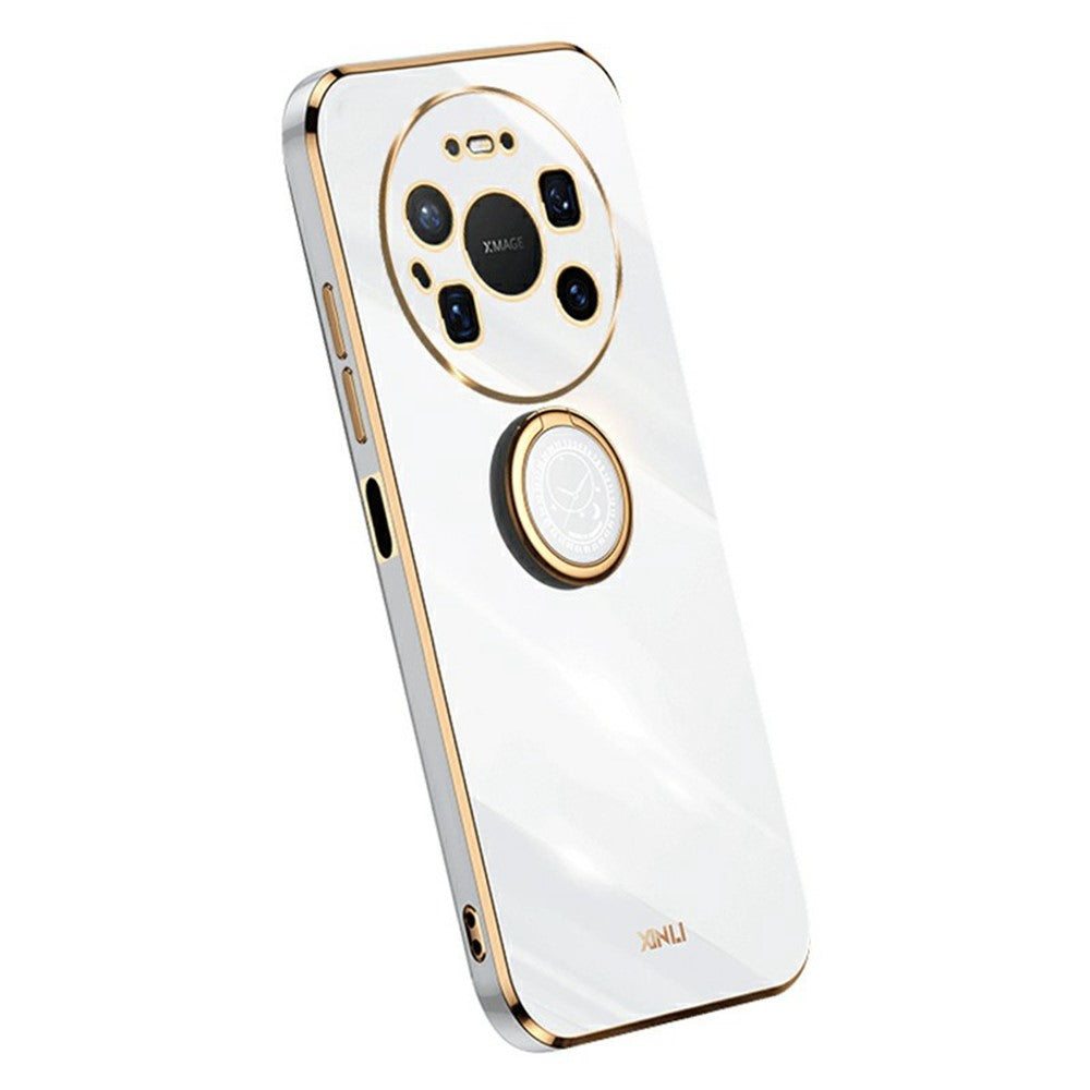 XINLI For Huawei Mate 80 Pro Max Case Ring Kickstand Electroplating TPU Phone Cover