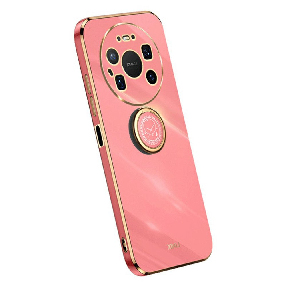 XINLI For Huawei Mate 80 Pro Max Case Ring Kickstand Electroplating TPU Phone Cover