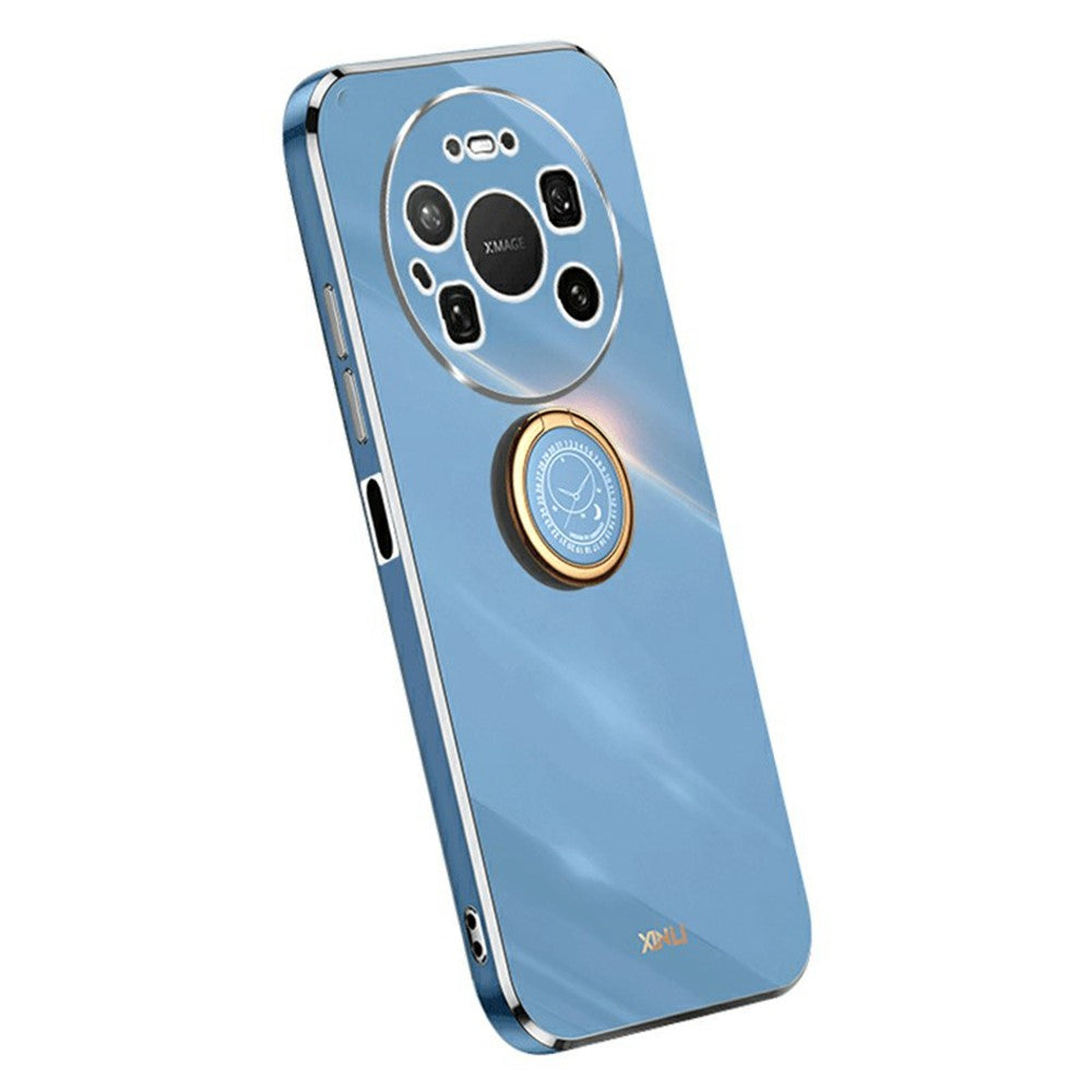 XINLI For Huawei Mate 80 Pro Max Case Ring Kickstand Electroplating TPU Phone Cover