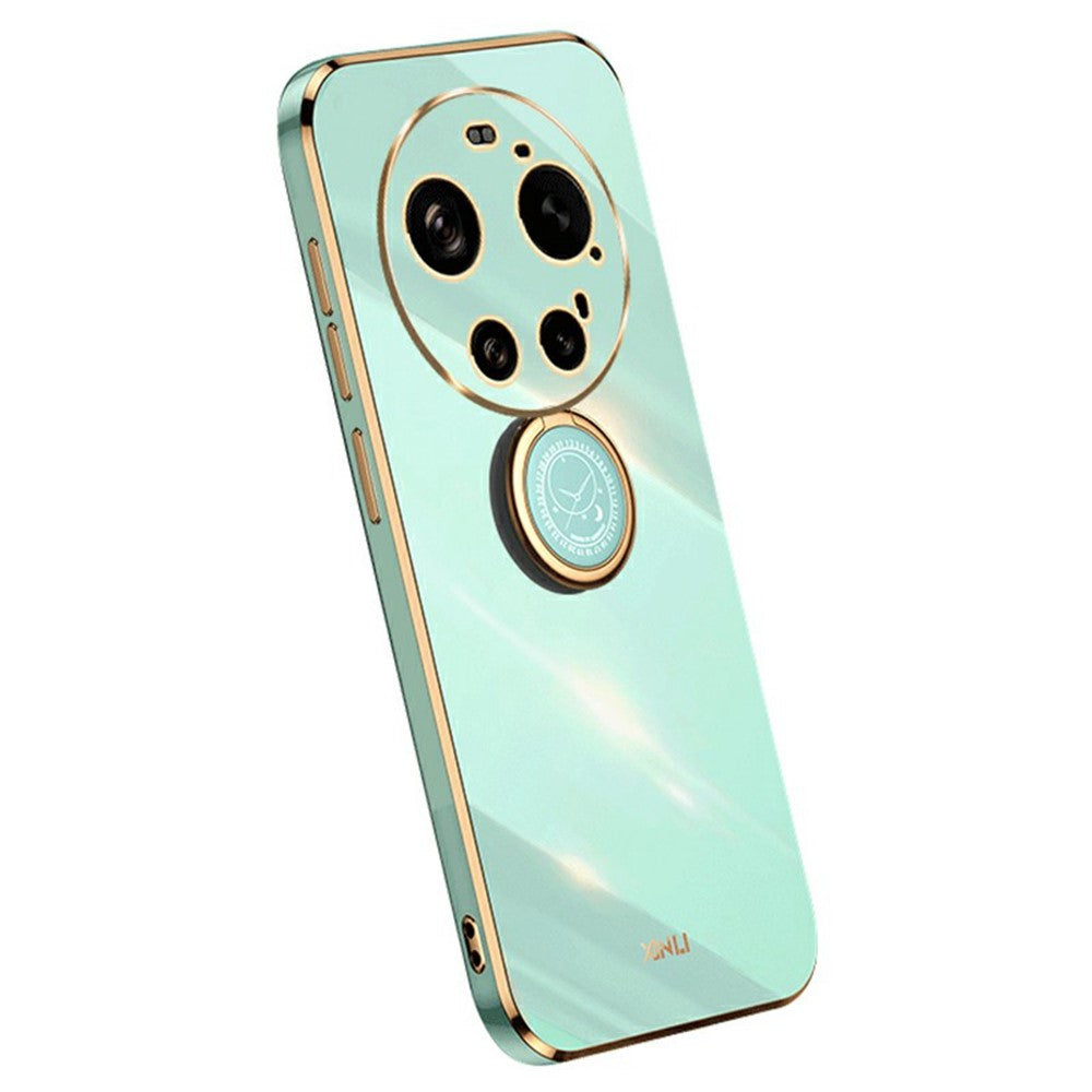 XINLI For Xiaomi 17 Ultra 5G Case Ring Kickstand Electroplating TPU Phone Cover