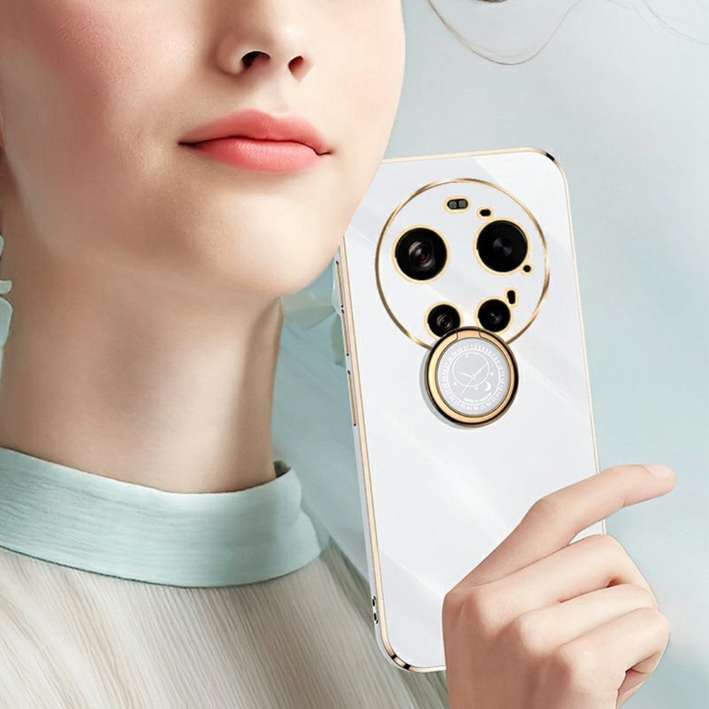 XINLI For Xiaomi 17 Ultra 5G Case Ring Kickstand Electroplating TPU Phone Cover