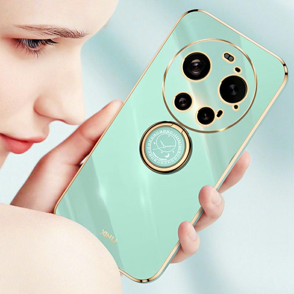 XINLI For Xiaomi 17 Ultra 5G Case Ring Kickstand Electroplating TPU Phone Cover