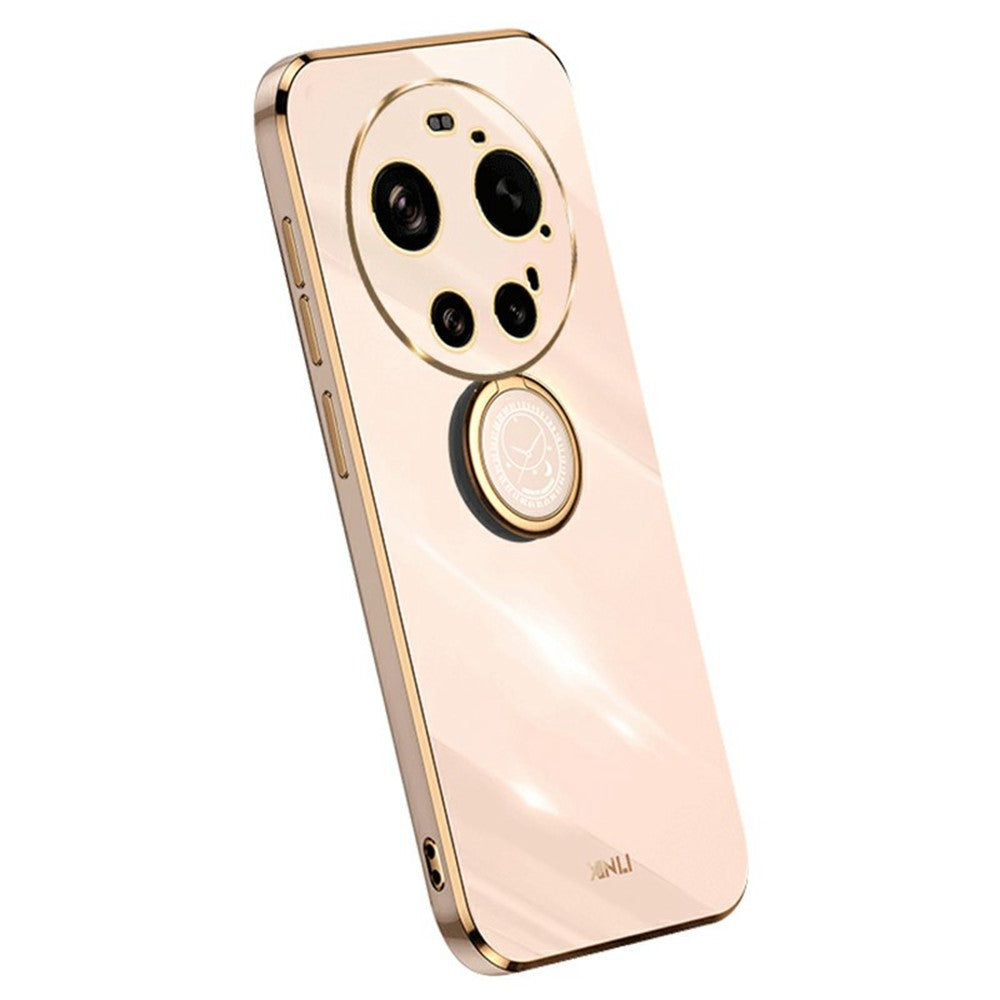 XINLI For Xiaomi 17 Ultra 5G Case Ring Kickstand Electroplating TPU Phone Cover