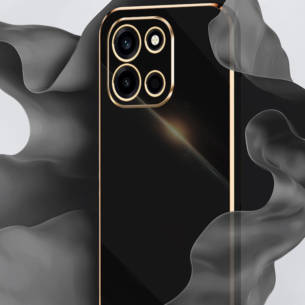 XINLI-skal för OnePlus Nord CE6 5G / Nord 6 5G / Turbo 6V 5G / Turbo 6 5G TPU-mobilskal med galvaniserad ram