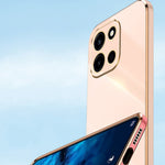 XINLI-skal för OnePlus Nord CE6 5G / Nord 6 5G / Turbo 6V 5G / Turbo 6 5G TPU-mobilskal med galvaniserad ram
