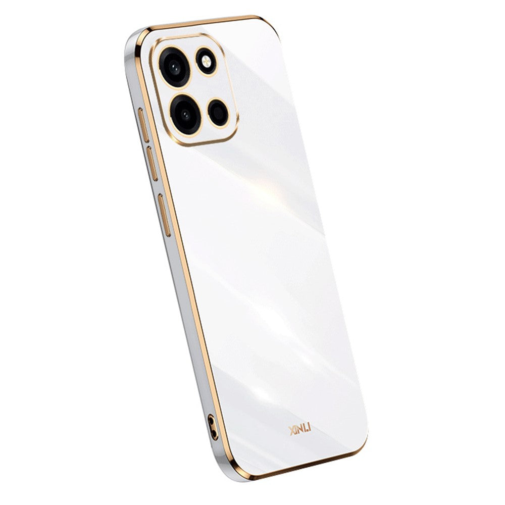 XINLI-skal för OnePlus Nord CE6 5G / Nord 6 5G / Turbo 6V 5G / Turbo 6 5G TPU-mobilskal med galvaniserad ram