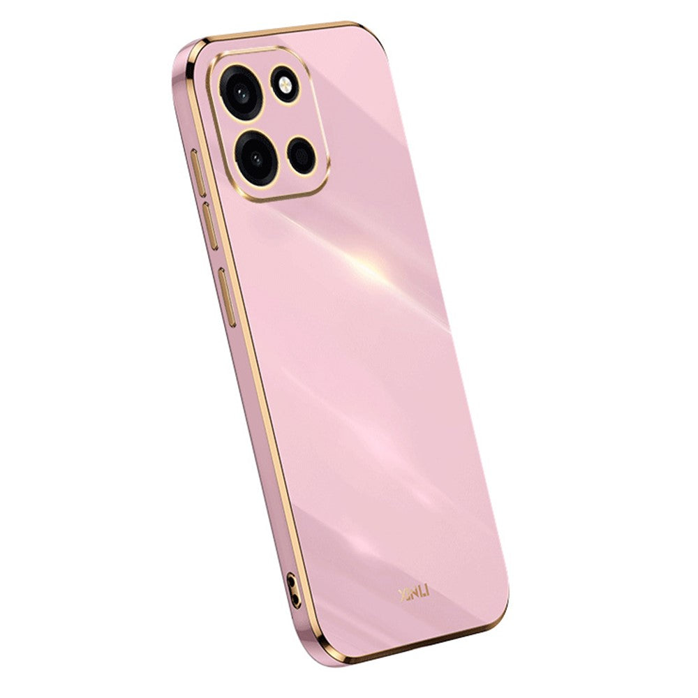 XINLI-skal för OnePlus Nord CE6 5G / Nord 6 5G / Turbo 6V 5G / Turbo 6 5G TPU-mobilskal med galvaniserad ram