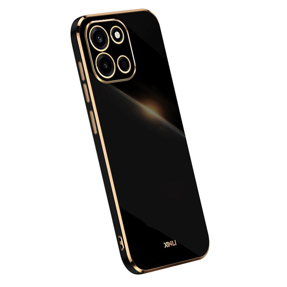 XINLI-skal för OnePlus Nord CE6 5G / Nord 6 5G / Turbo 6V 5G / Turbo 6 5G TPU-mobilskal med galvaniserad ram
