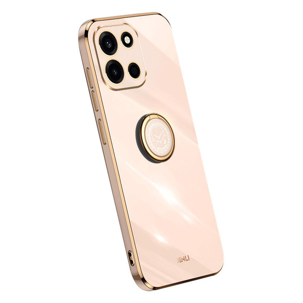 XINLI-skal för OnePlus Nord CE6 5G / Nord 6 5G / Turbo 6V 5G / Turbo 6 5G ringstativ galvaniserat TPU-mobilskal