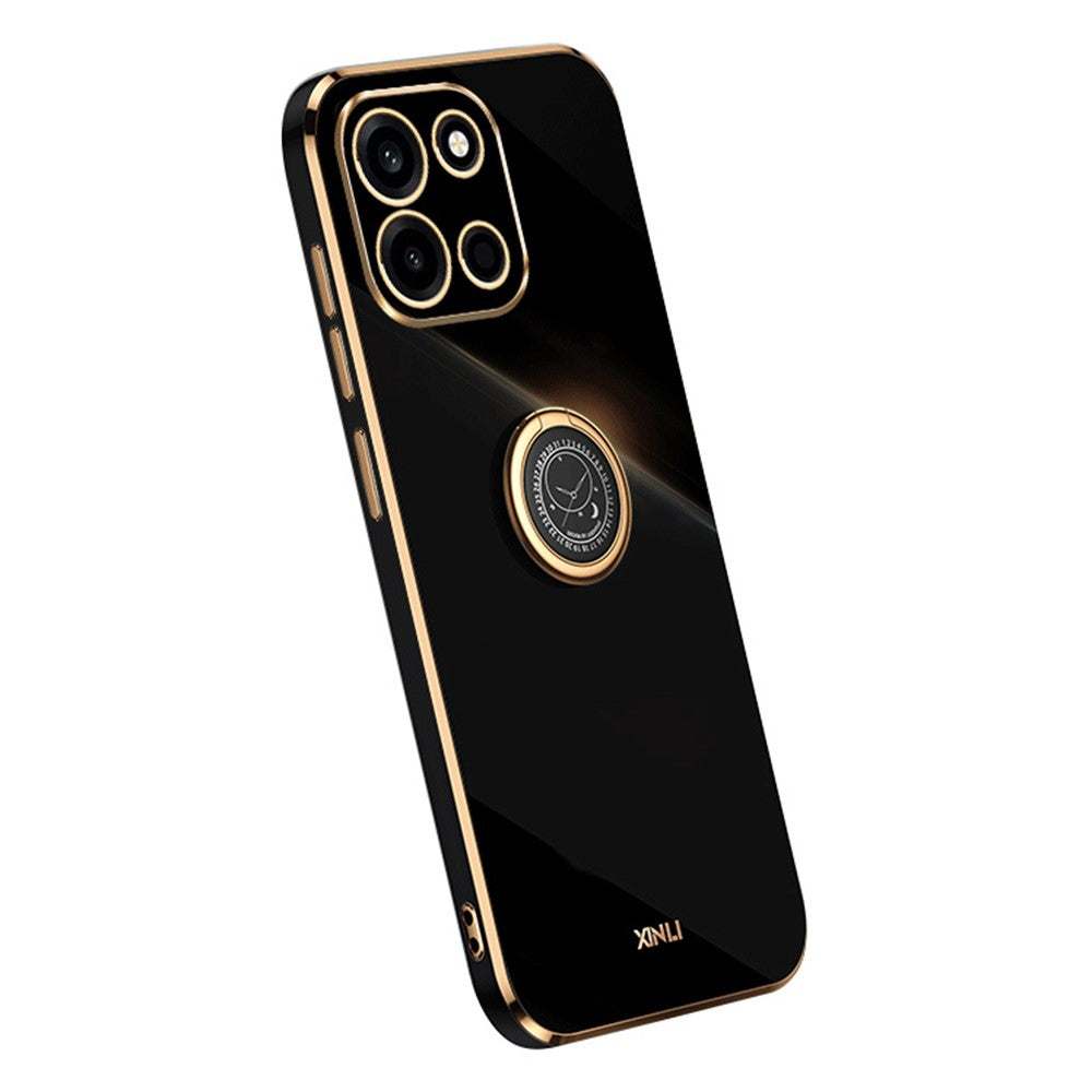 XINLI-skal för OnePlus Nord CE6 5G / Nord 6 5G / Turbo 6V 5G / Turbo 6 5G ringstativ galvaniserat TPU-mobilskal
