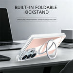 Samsung Galaxy S24 Ultra-magnetetui med fluorescerende design, TPU-akryl-bagside og 360° roterende stativ