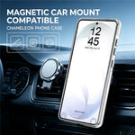 Samsung Galaxy S24 Ultra-magnetetui med fluorescerende design, TPU-akryl-bagside og 360° roterende stativ